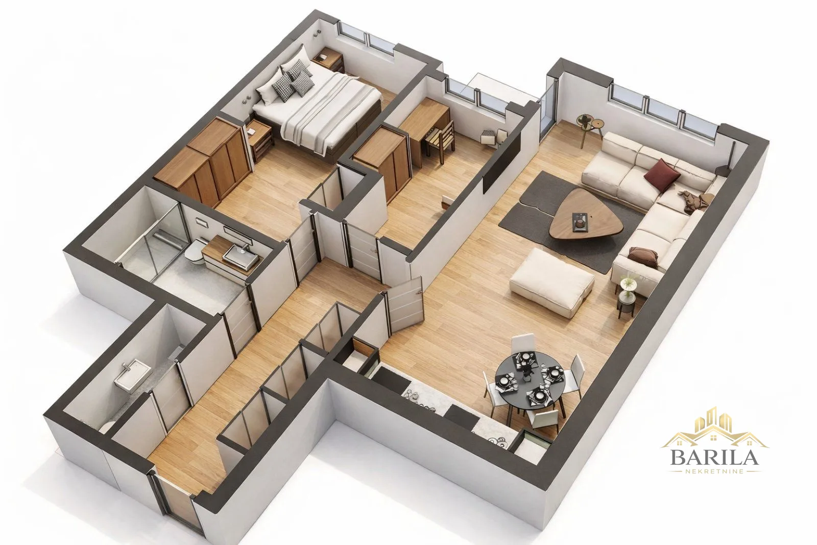 NOVOGRADNJA BEZ PROVIZIJE -  77m²- KOMFORAN - TOP CENA — Prodaja, Donji grad, Pančevo